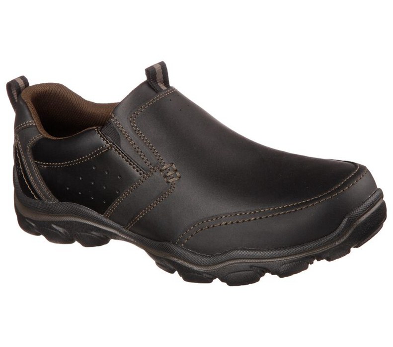 Skechers Relaxed Fit: Montz - Devent - Mens Slip On Shoes Black [AU-ZO5654]